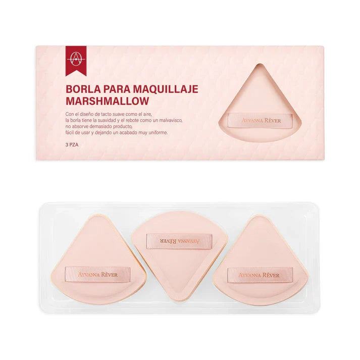 SET BORLA PARA MAQUILLAJE MARSHMELLOW 3PZ - AYVANNA REVER
