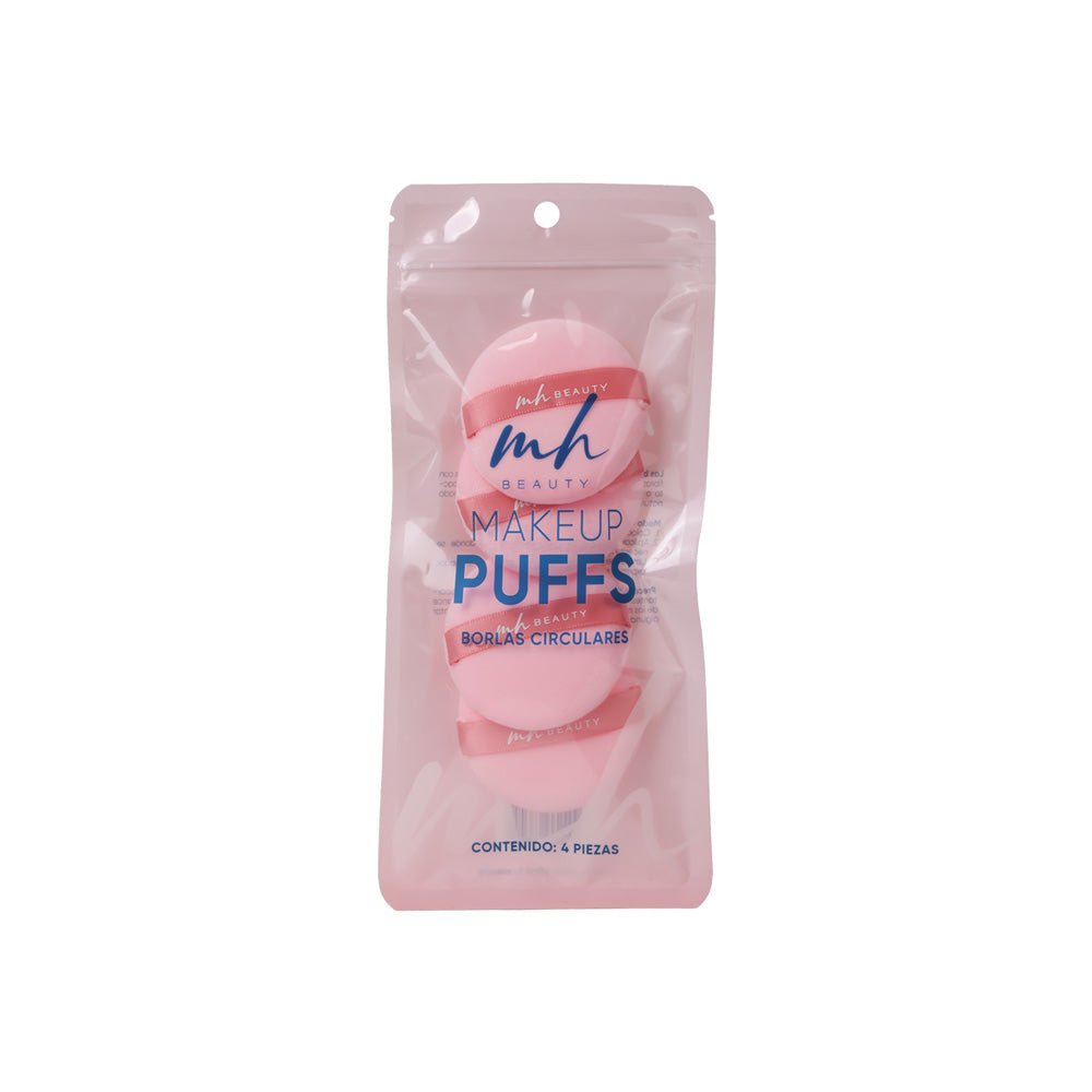 BORLAS REDONDAS ROSA 4 PZAS - MH BEAUTY